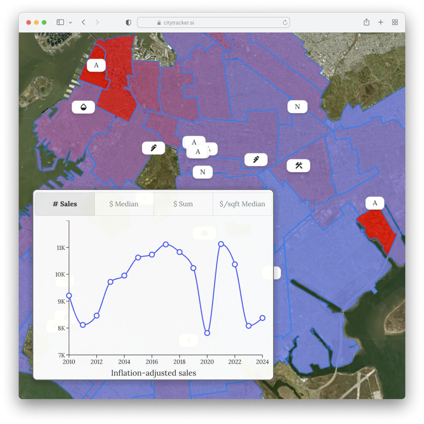 Citytracker screenshot 2