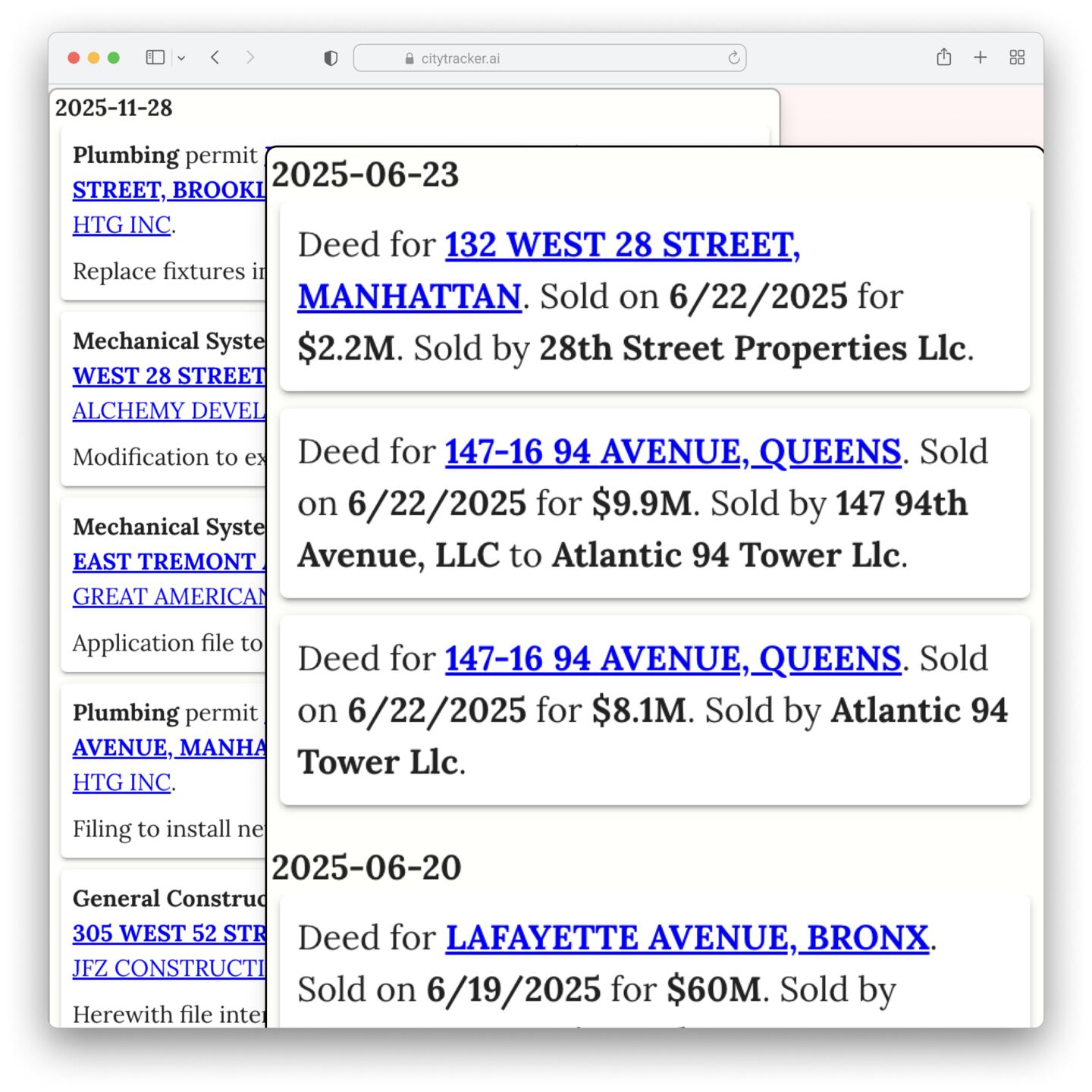 Citytracker screenshot 3